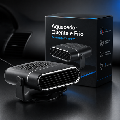 Aquecedor Quente e Frio - Desembaçador Interno 2 em 1