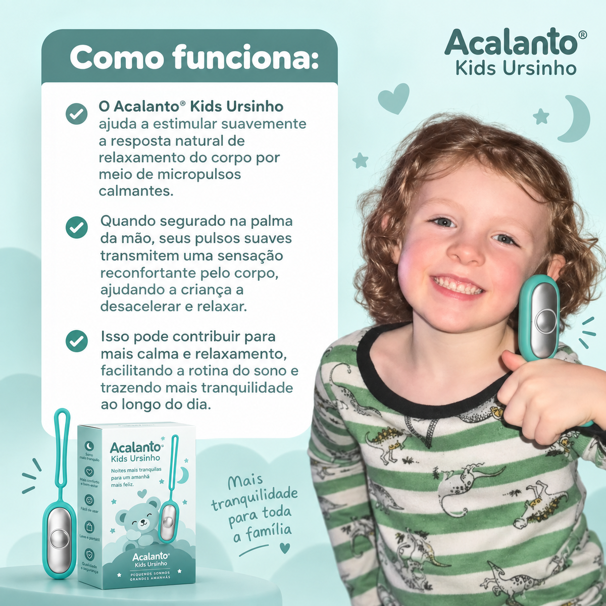 Acalanto® Kids Ursinho - A escolha natural recomendada por terapeutas