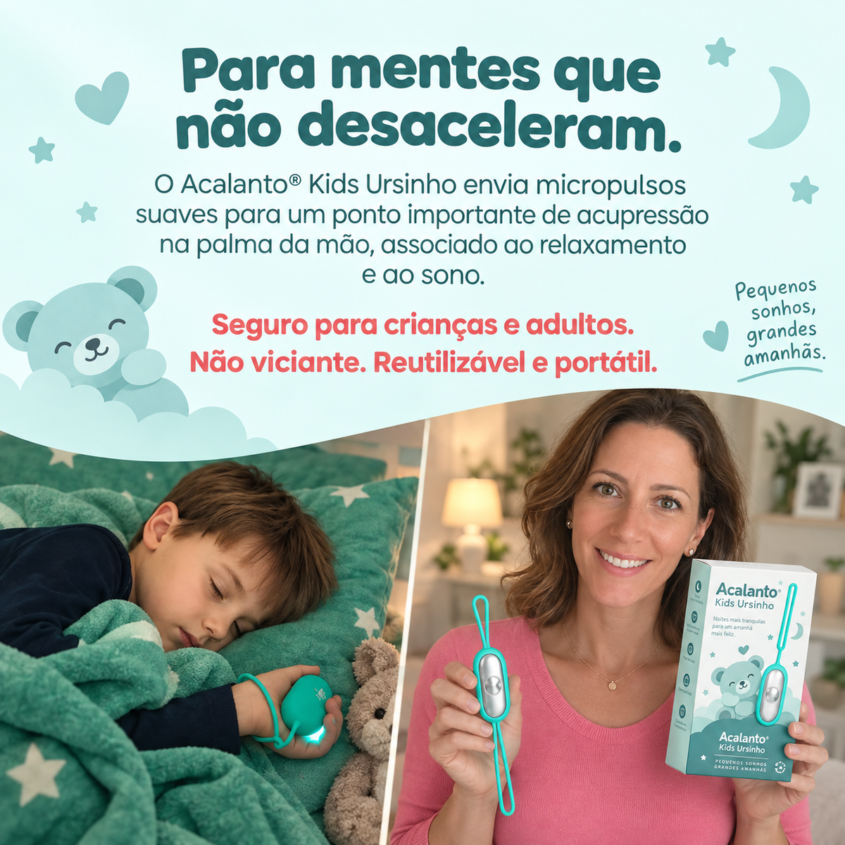 Acalanto® Kids Ursinho - A escolha natural recomendada por terapeutas