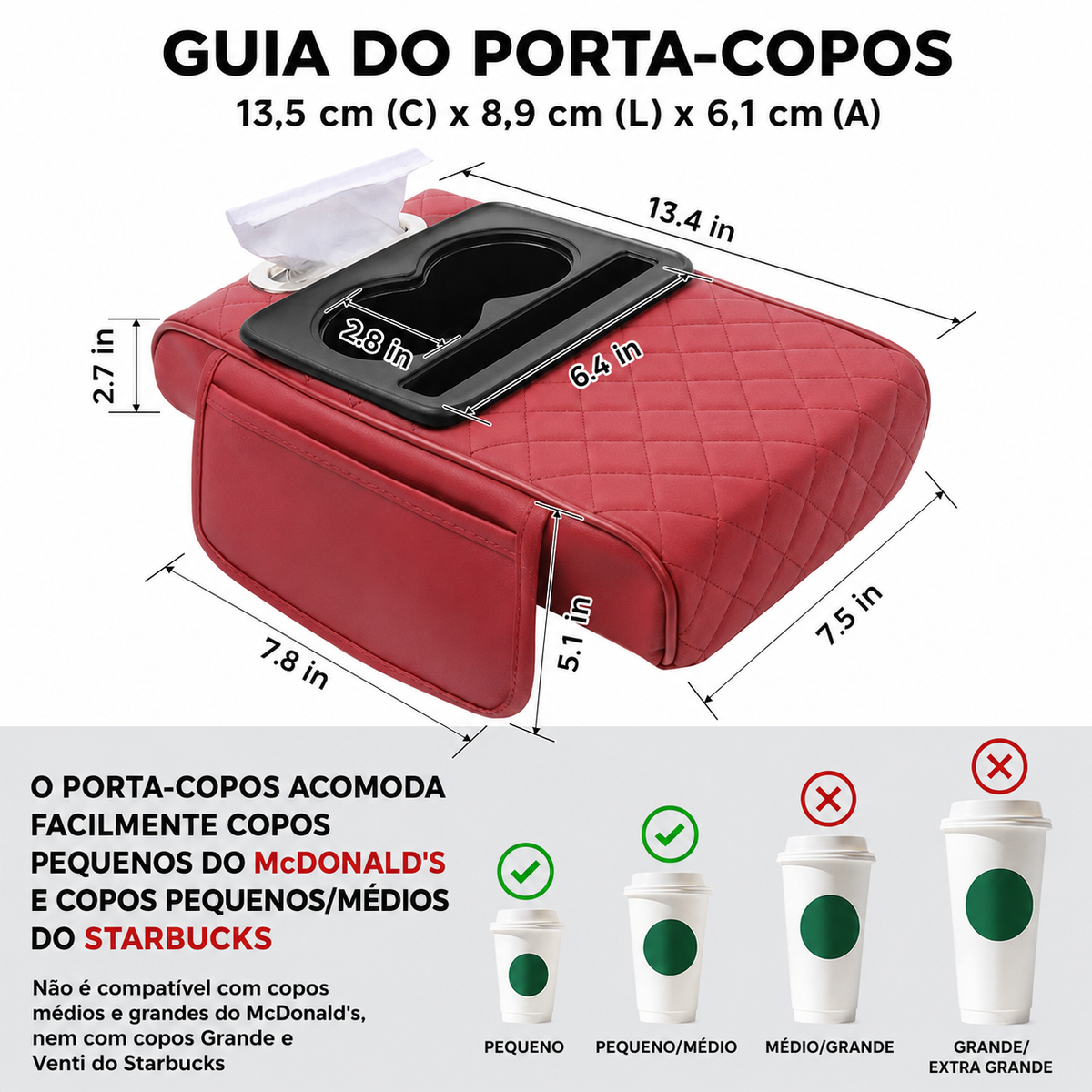 Apoio de Braço Organizador 5 em 1 – ConfortCar™