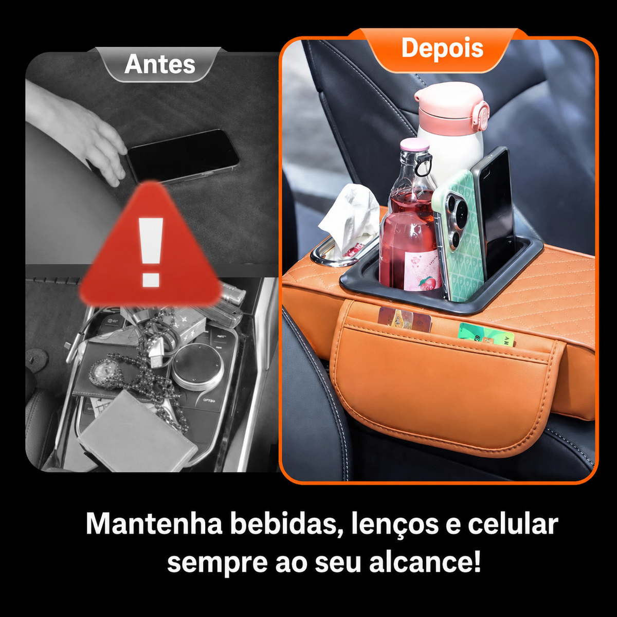 Apoio de Braço Organizador 5 em 1 – ConfortCar™