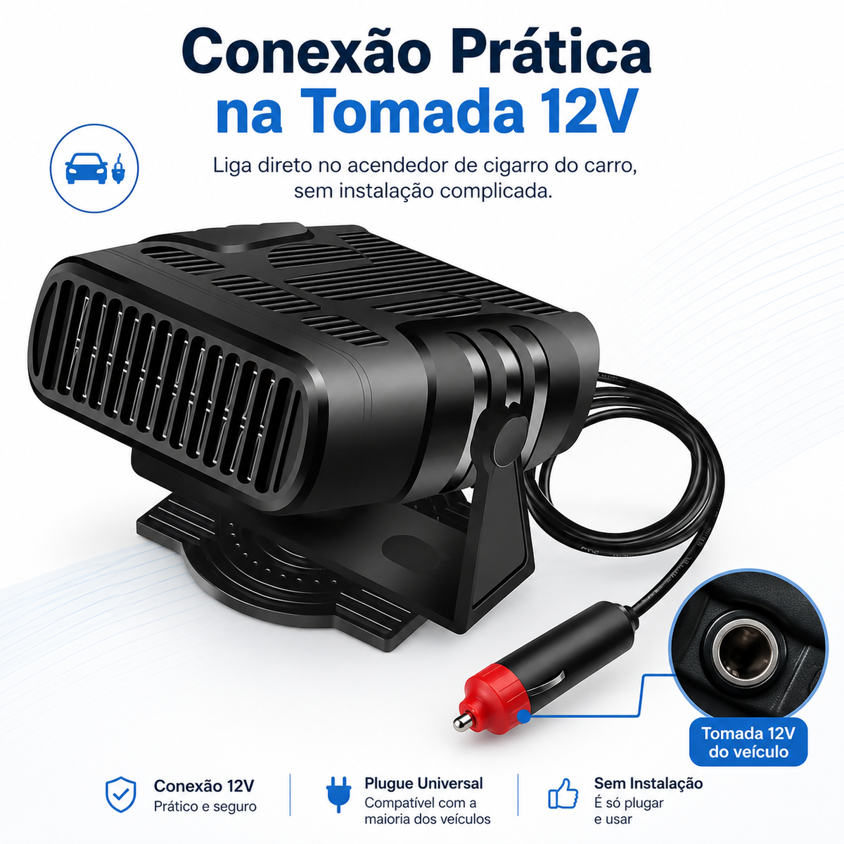 Aquecedor Quente e Frio - Desembaçador Interno 2 em 1