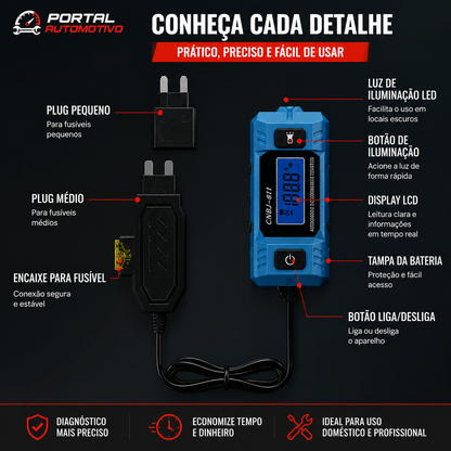 MultiTest com Tela Digital e Teste de Corrente - DESCONTO DE LANÇAMENTO!🔥