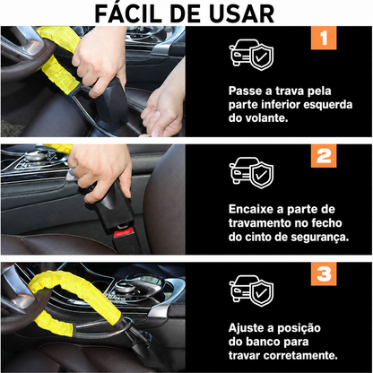 Trava Antifurto para Carro - DESCONTO DE LANÇAMENTO!🔥