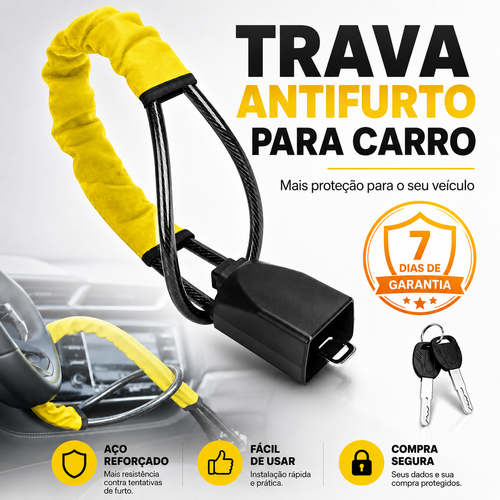Trava Antifurto para Carro - DESCONTO DE LANÇAMENTO!🔥