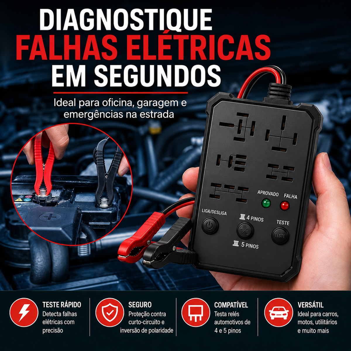 AutoRelay Pro™ — Testador de Relés Automotivos